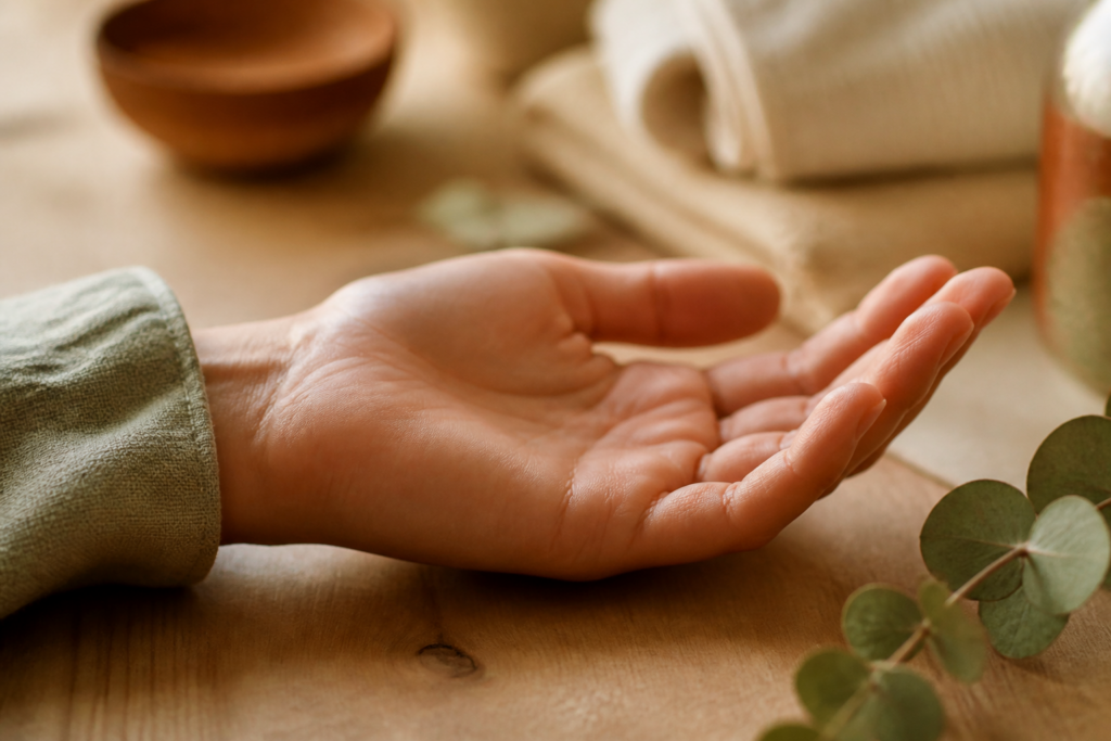 Main gauche qui gratte : signification, causes et que faire