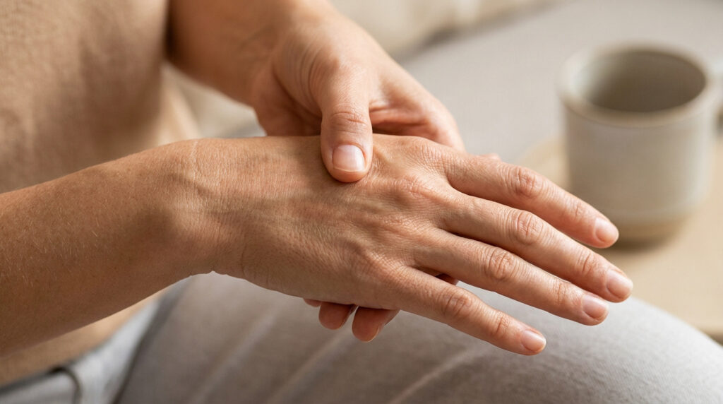 Calmer l&rsquo;anxiété avec un point secret dans la main