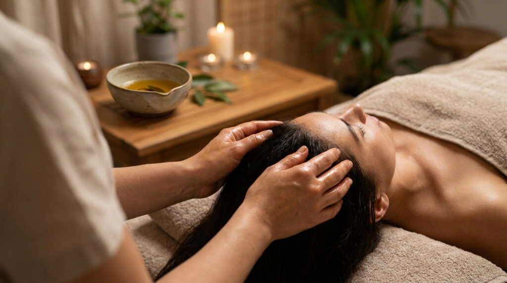 Massage shiro abhyanga : libère ton stress et tes tensions
